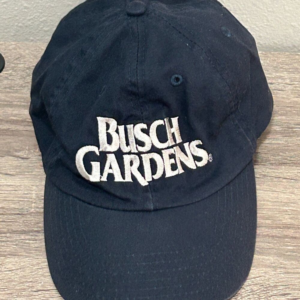 Busch Gardens Theme Park Baseball Cap Navy Blue‎ Cotton Adjustable Dad Hat